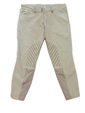 ROMFH Equestrian Breeches Reinforced Knee Beige Excellent Condition Men Size 34R